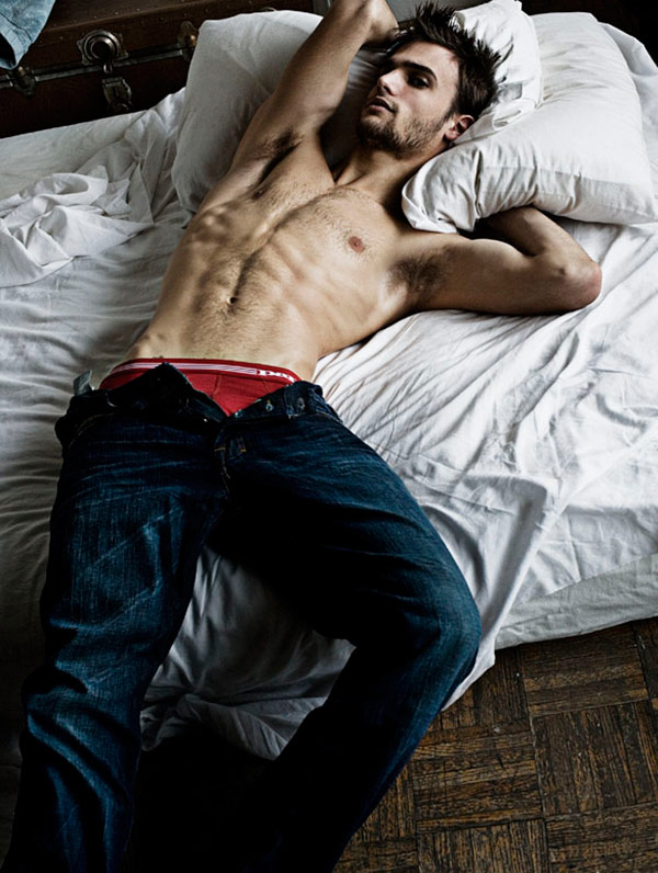 Alex Lago - model - Alex modeling jeans