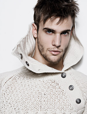 Alex Lago - model - Alex in a cream colored sweater